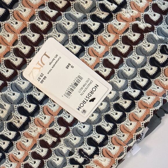 DR2 by Daniel Rainn Crochet Stripe Midi Skirt | Gray | S - Picture 3 of 7